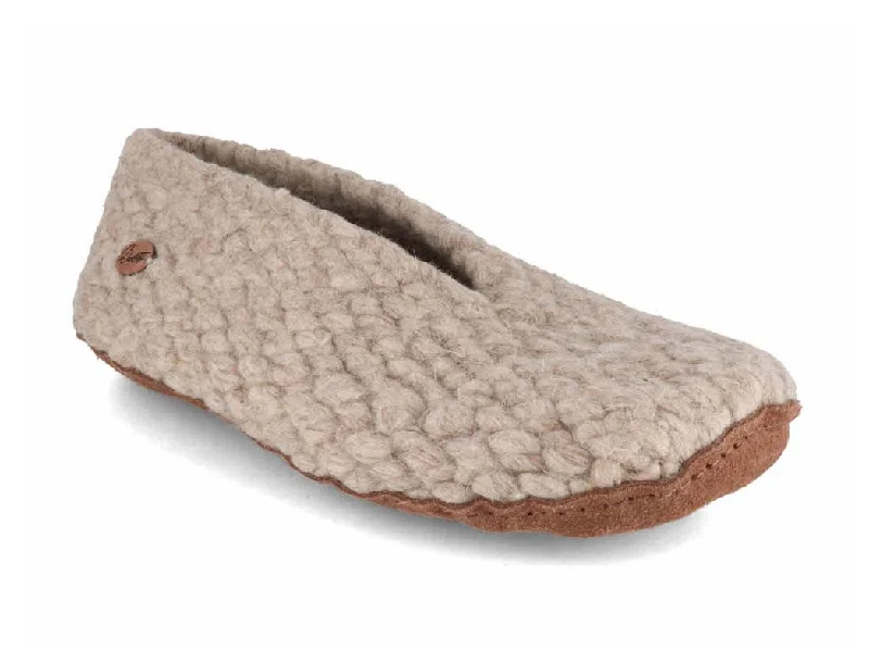 WoolFit® Woolies hand-woven Wool Slippers, beige