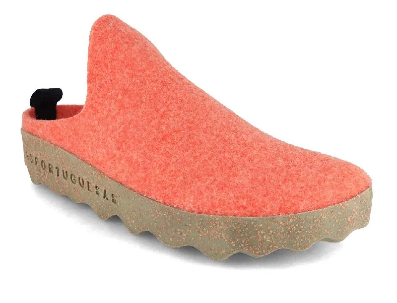 ASPORTUGUESAS Women Felt Clogs 'Come', orange