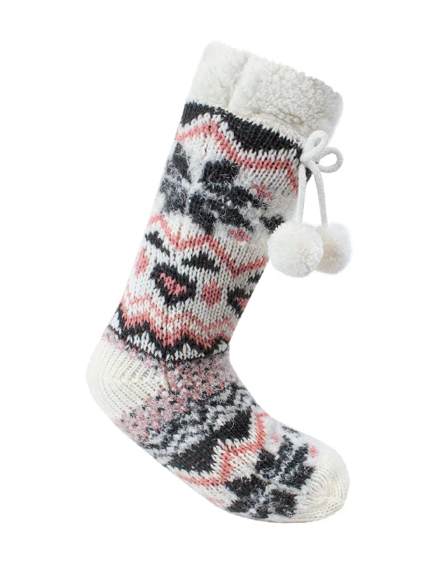 Holiday Gift Edition - Cozy Fairisle Slipper Sock