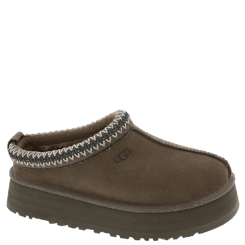 Women's Shoes UGG TAZZ Platform Suede Slippers 1122553 HICKORY