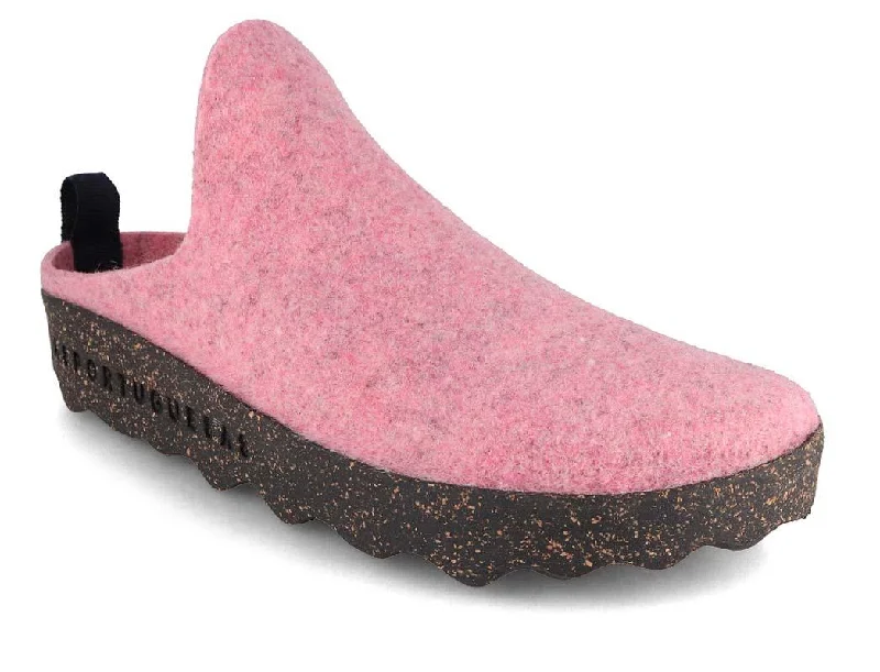 ASPORTUGUESAS Women Felt Clogs 'Come', pink