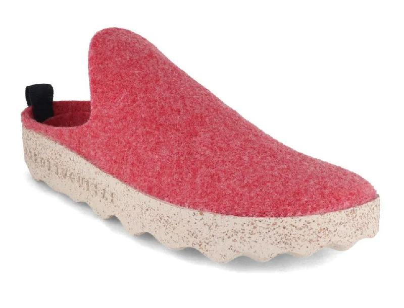 ASPORTUGUESAS Women Felt Clogs 'Come', red