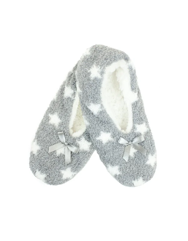 Starry Sherpa Lined Slipper - Grey