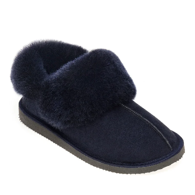 Gael Sheepskin Slippers - Midnight Navy