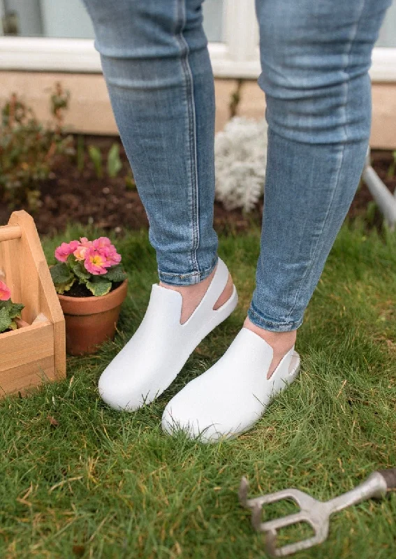 Durable White Rubber Garden Clogs