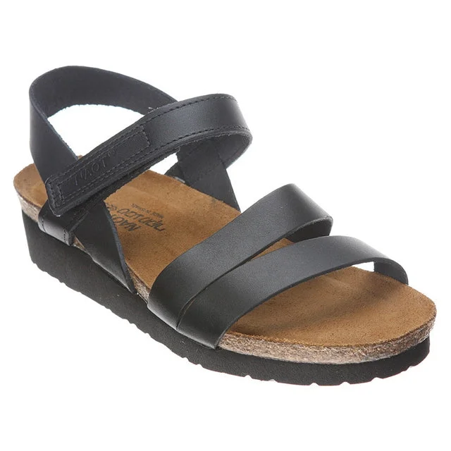 Naot Kayla Black Leather Sandal (Women's)