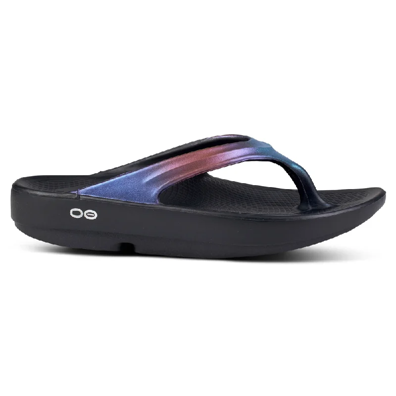 OOFOS OOlala Luxe Midnight Spectre Sandal (Unisex)