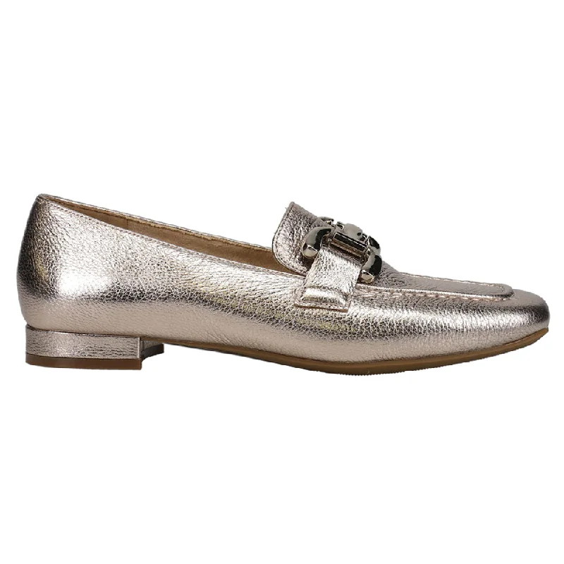 Simply Metallic Slip On Loafers