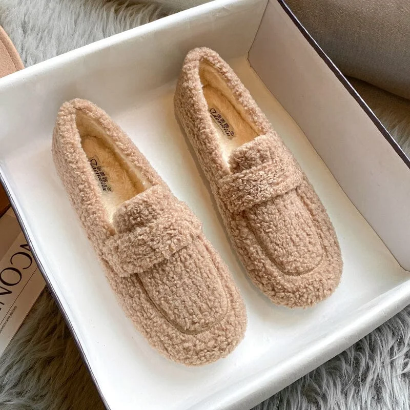 Women Winter Casual Suede Flat Loafers