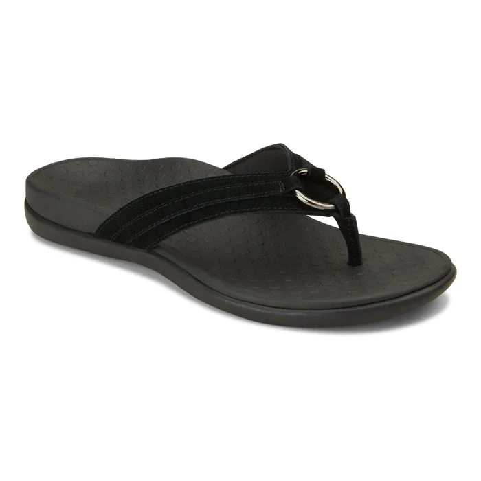 Womens Vionic Aloe Toe Post Sandal Black