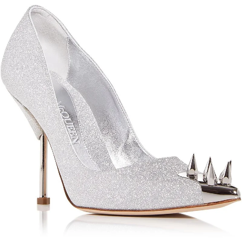 Alexander McQueen Womens Spiked  Slip On Dressy Pumps