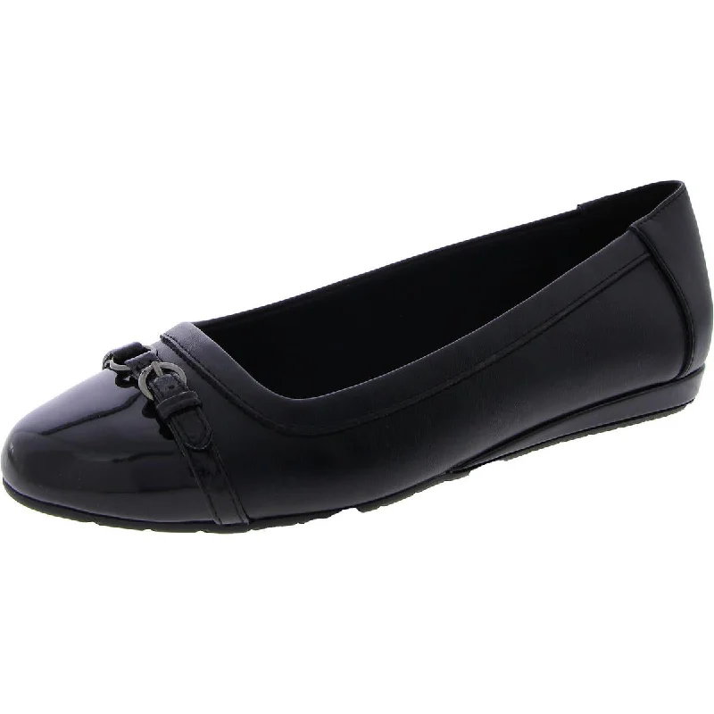 Anne Klein Womens Faux Leather Slip On Moccasins