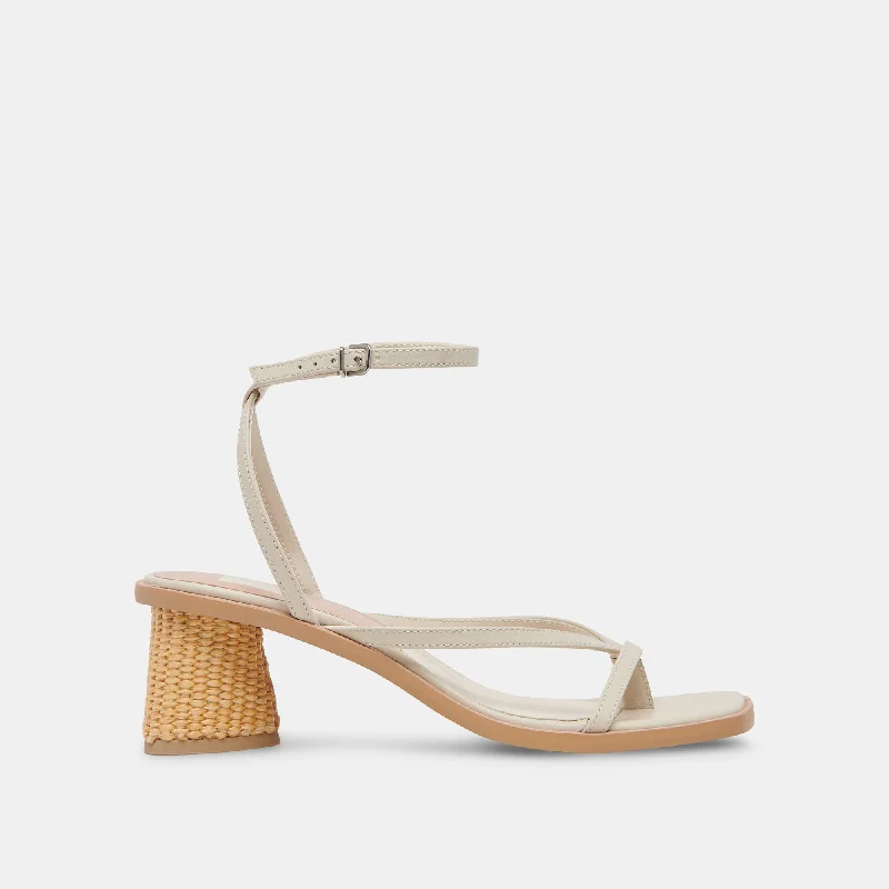 BANITA WIDE SANDALS IVORY LEATHER