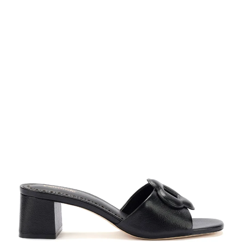 Flora Mule In Black Leather