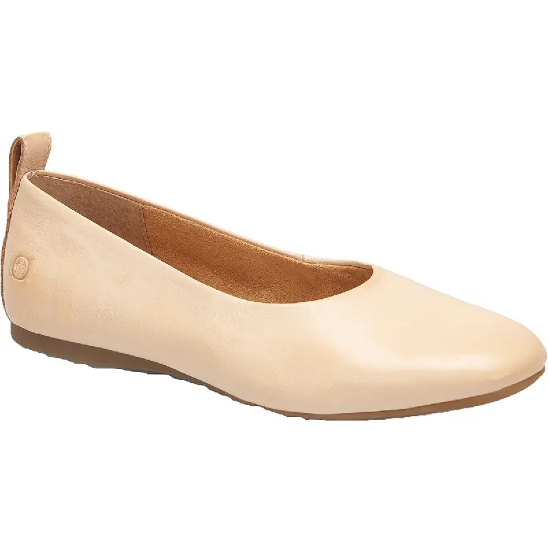 Born Womens Beca Leather Slip On Ballet Flats