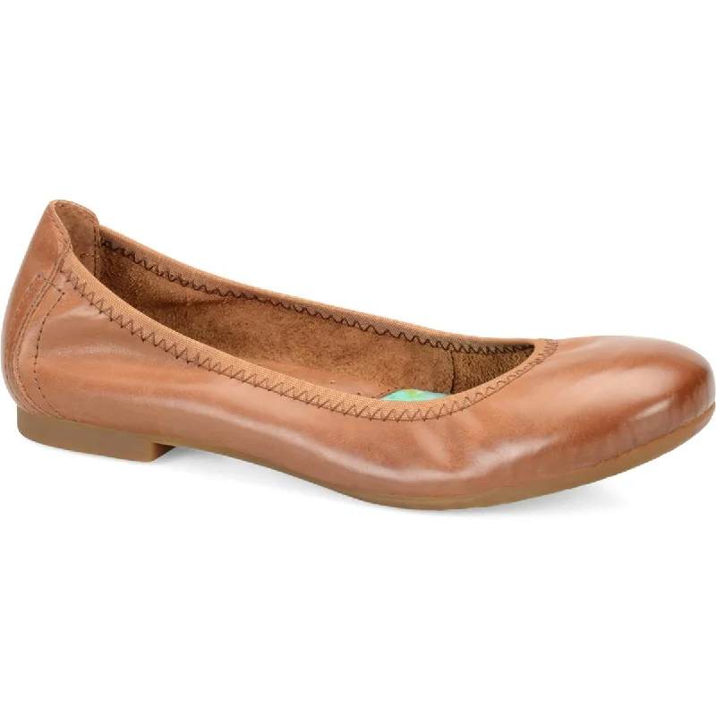 Born Womens Julianne Leather Slip On Ballet Flats