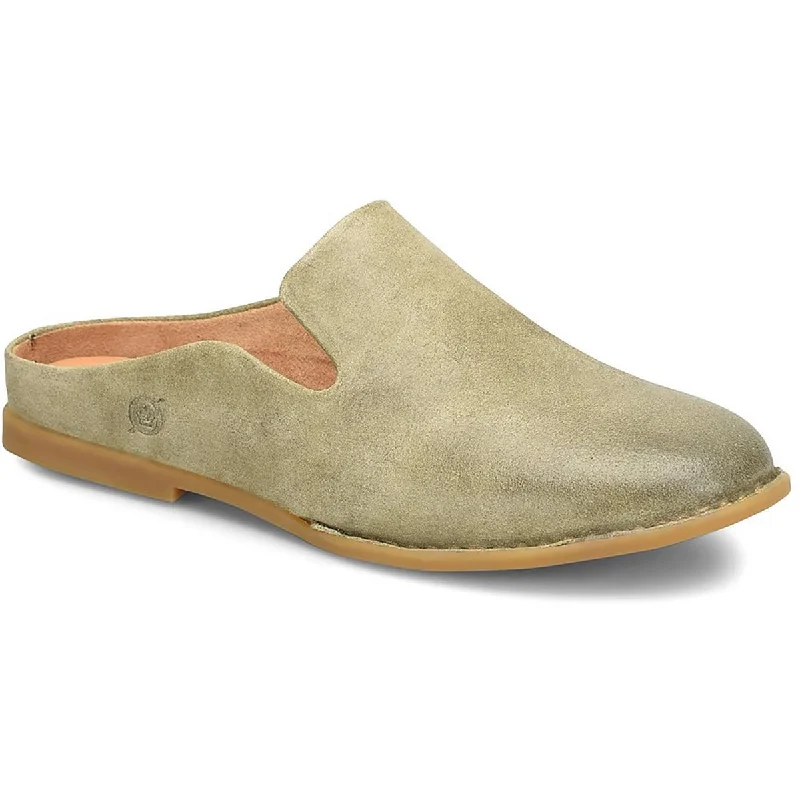 Born Womens Maia Leather Slip-On Mules