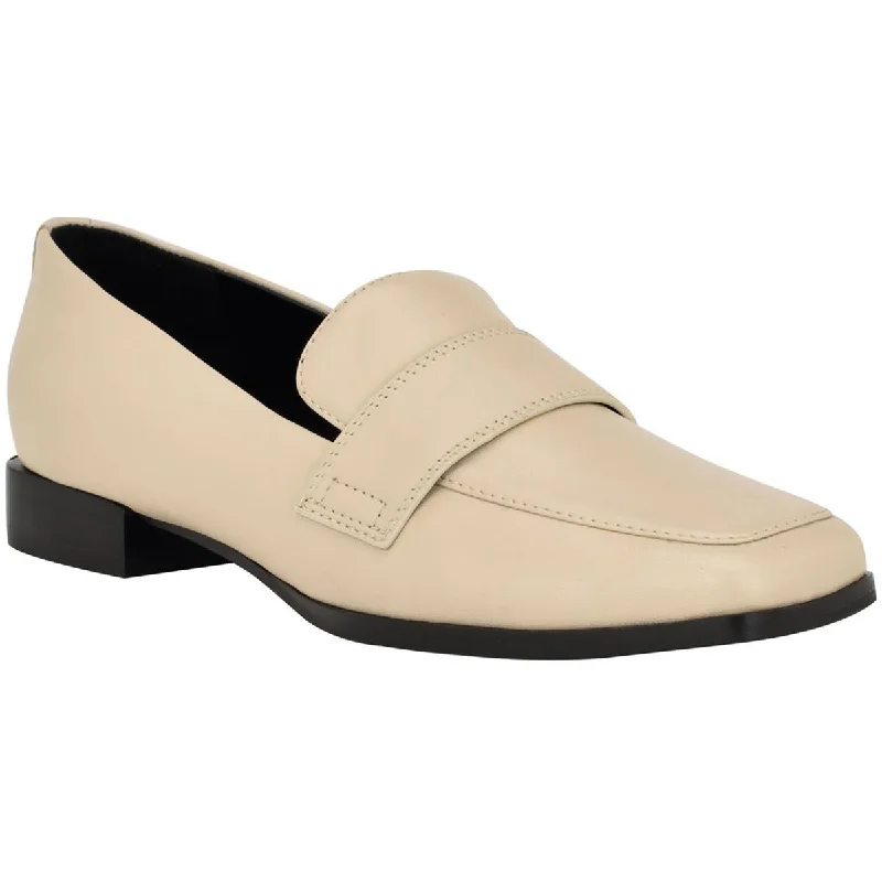 Calvin Klein Womens TADYN Leather Sqa Loafers