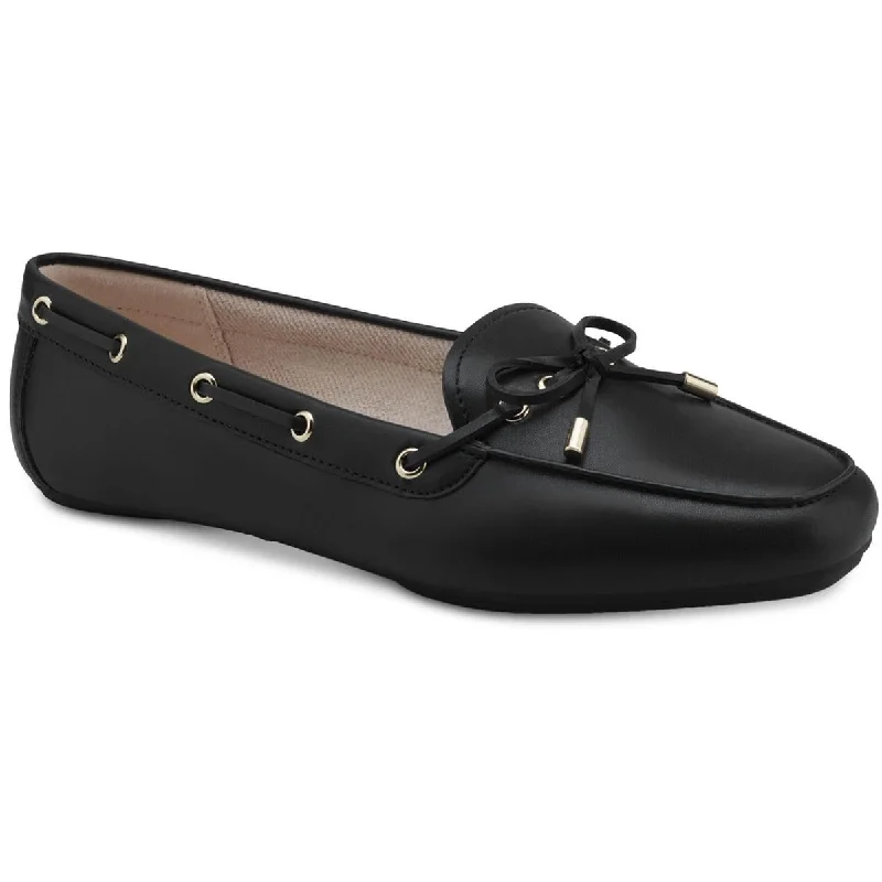 Charter Club Womens Davinaa Faux Leather Slip-On Moccasins