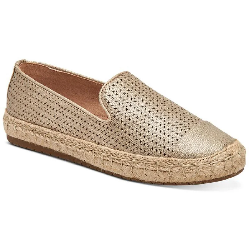 Charter Club Womens Jonii Faux Leather Laser Cut Espadrilles