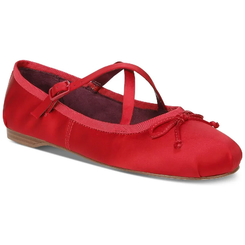 Circus by Sam Edelman Womens Zuri Satin Strappy Ballet Flats