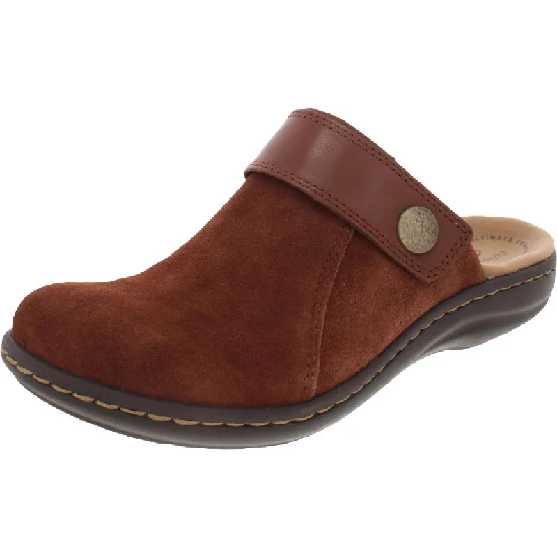 Clarks Laurieann Strap Women's Leather Cushioned Slip On Clogs