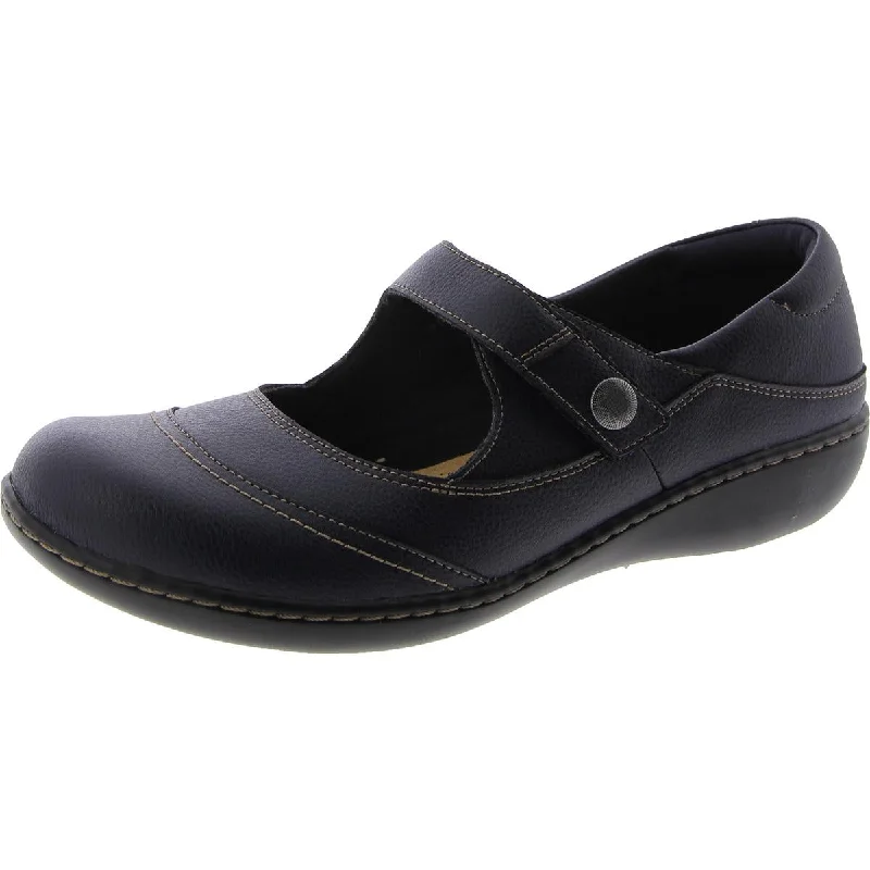 Clarks Womens Ashland Gem Leather Slip On Loafers