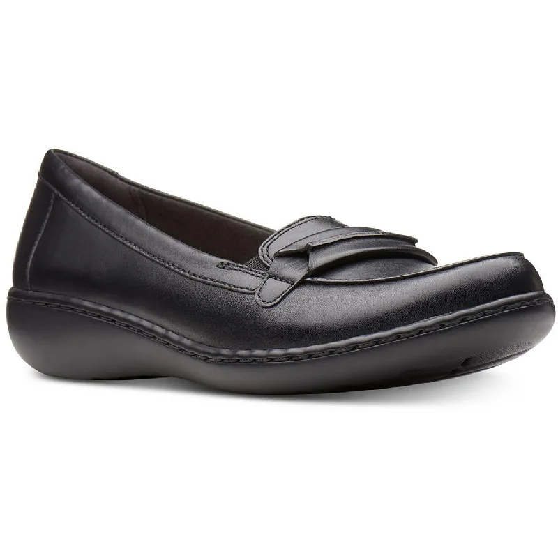 Clarks Womens Ashland Lily Leather Slip On Loafers