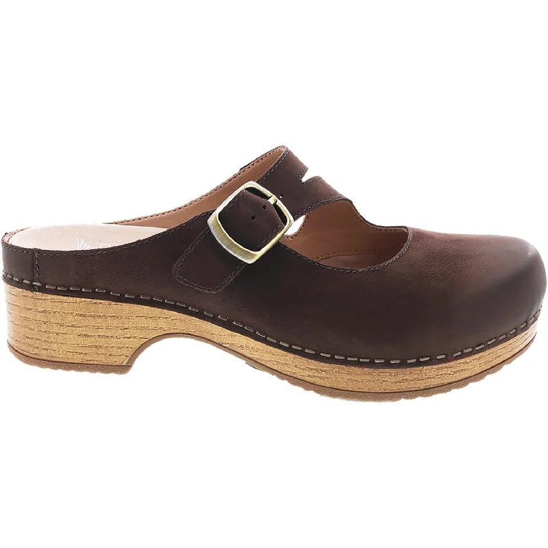 Women's Dansko Britney Chocolate Burnished Nubuck