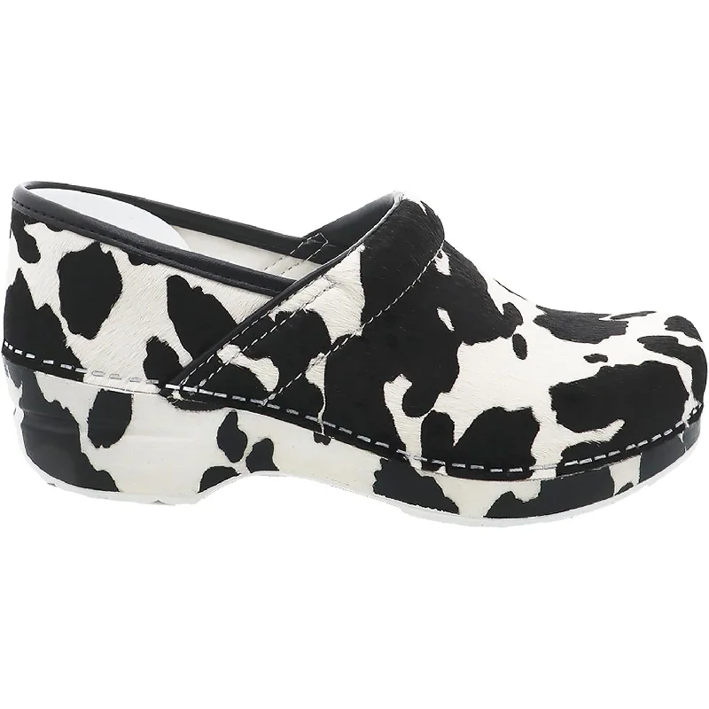 Women's Dansko Professional Clog Cow Print Haircalf