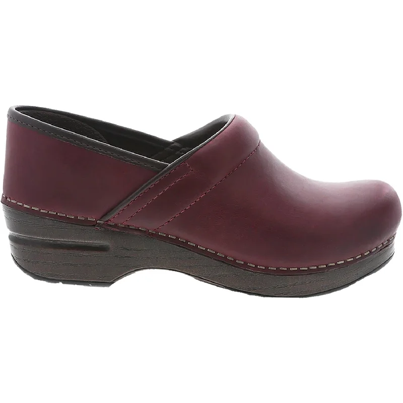 Women's Dansko Professional Clog Plum Oiled Pull Up Leather