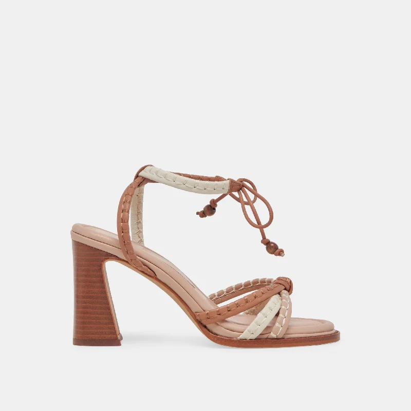 GAZELE HEELS TAN MULTI LEATHER