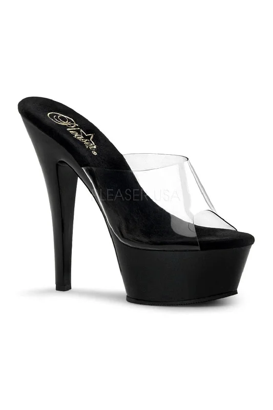 KISS-201 Platform Sandal | Black Vinyl