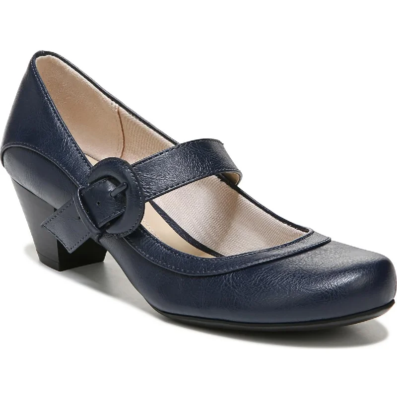 LifeStride Womens Rozz Cushioned Footbed Strap Mary Jane Heels