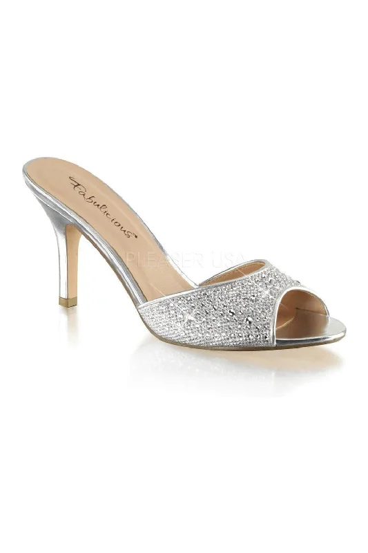 LUCY-01 Slide | Silver Fabric