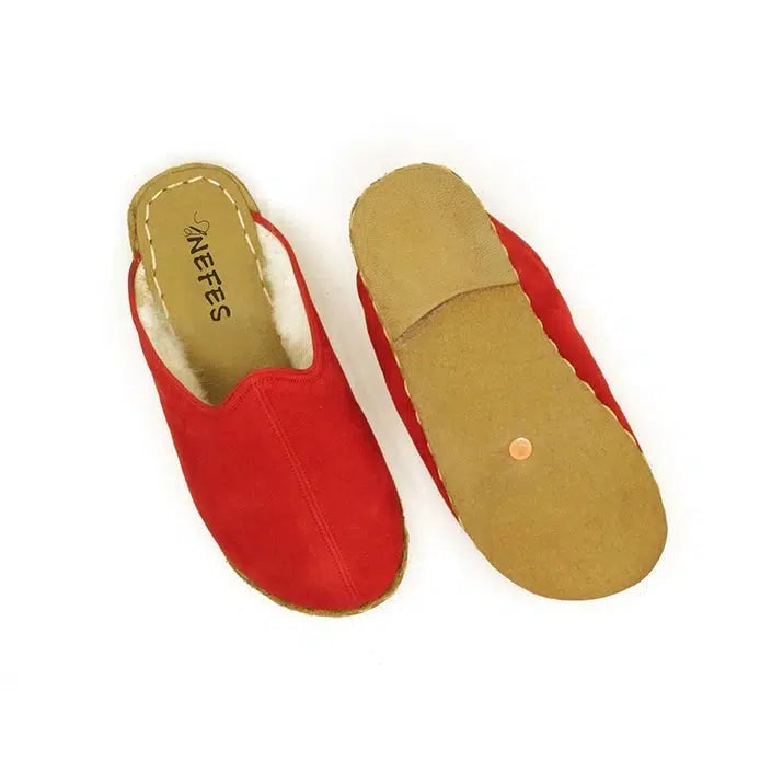 Women's Sheepskin Slippers Red