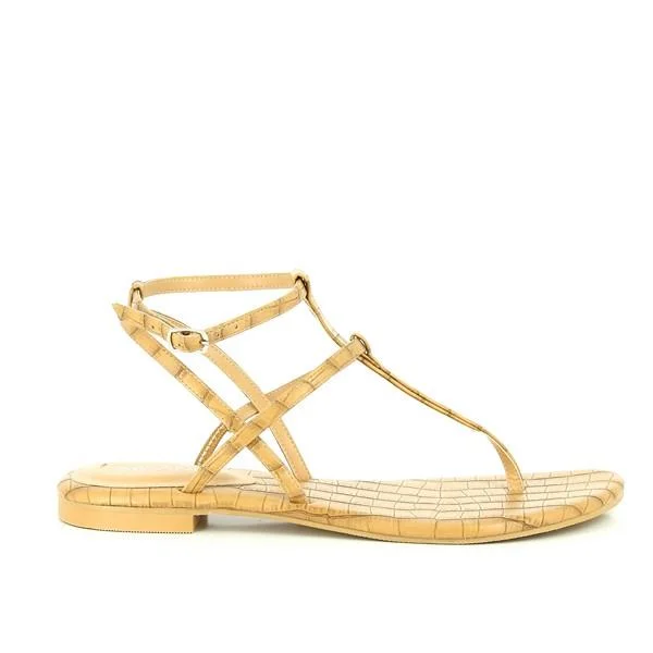 Misano Shizu Tan Croc Sandal