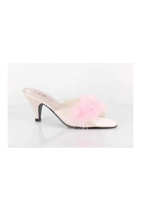 PHOEBE Marabou  | Pink Genuine Satin