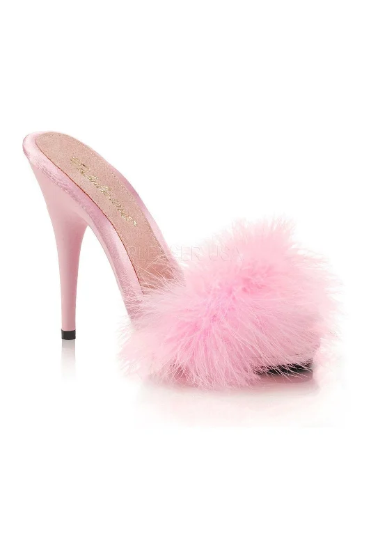 POISE-501F Slide | Pink Genuine Satin