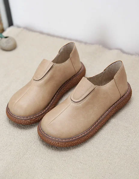 Round Head Comfortable Platform Retro Shoes