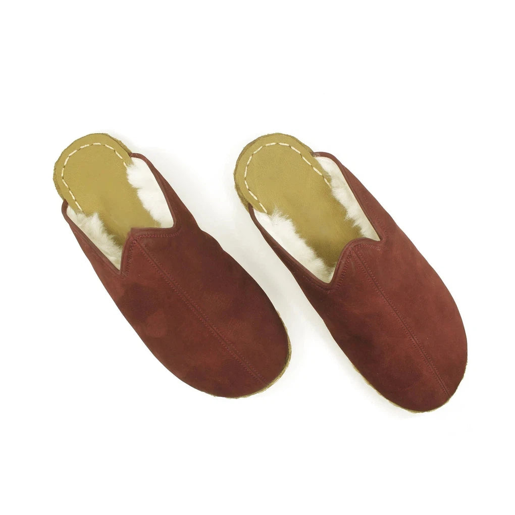 Sheepskin Burgundy Women's Slippers