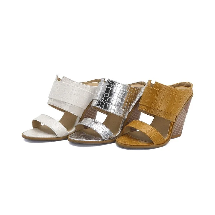 Women's Cone Heel Slides Sandals