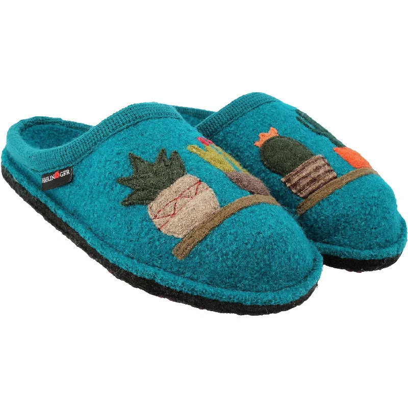 Women's Haflinger Cactus Petrol Wool