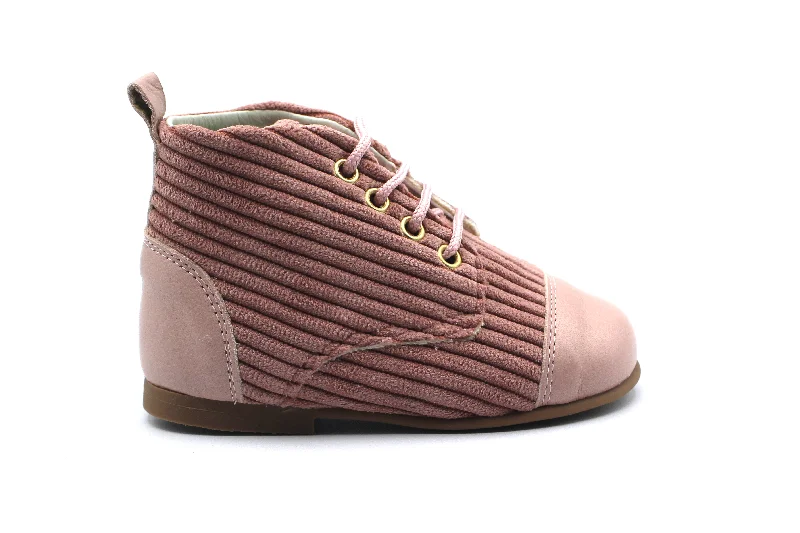 Andanines Pink Corduroy Bootie