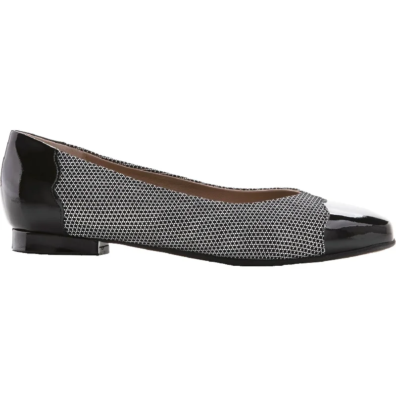 Women's BeautiFeel Myla Black/White Fine Mesh Suede