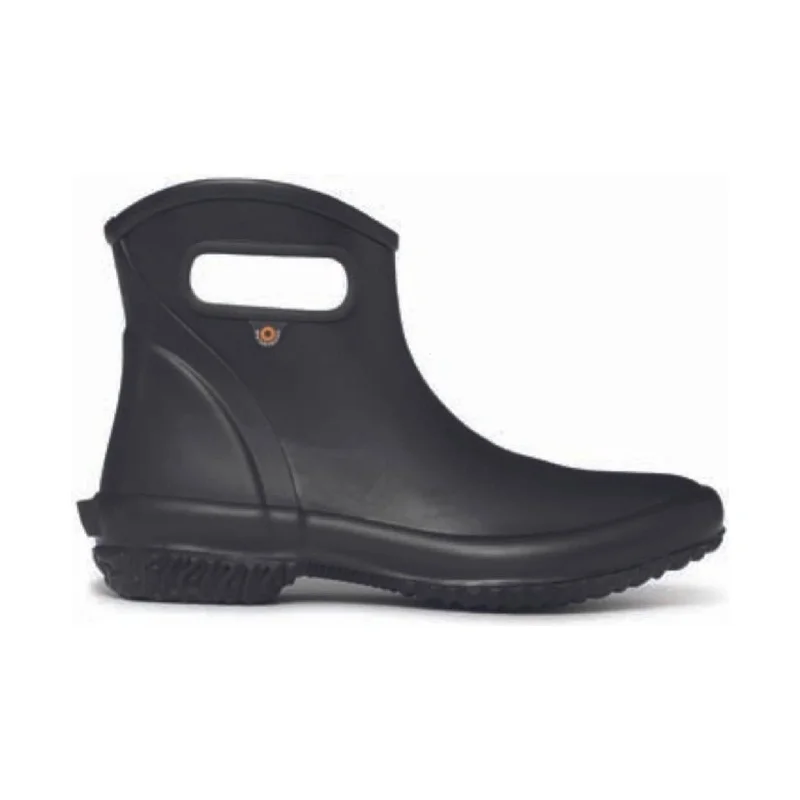 Bogs Women's Patch Ankle Solid Rain Boot - Black