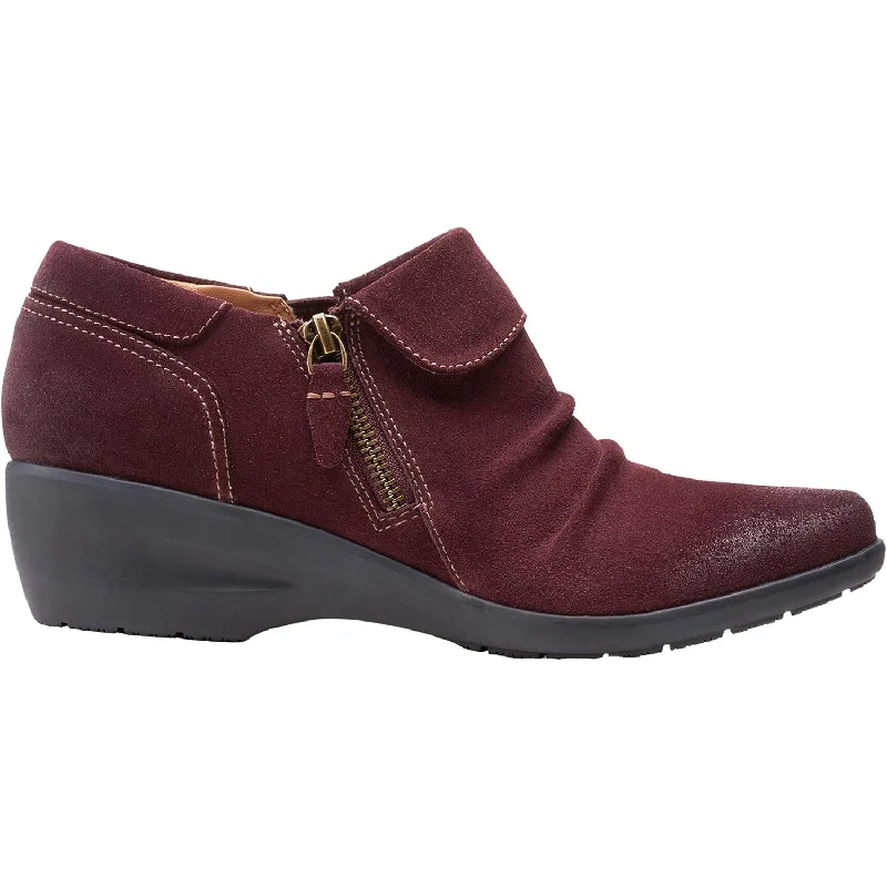 Women's Clarks Rosely Lo Burgundy Suede