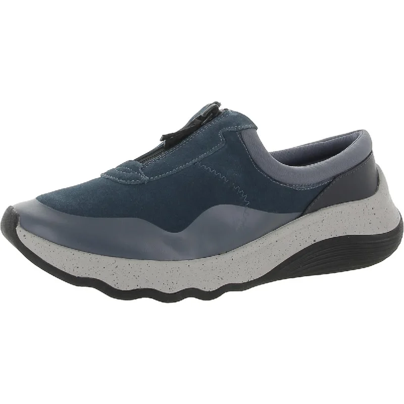 Clarks Womens Jaunt Way Suede Padded Insole Slip-On Sneakers