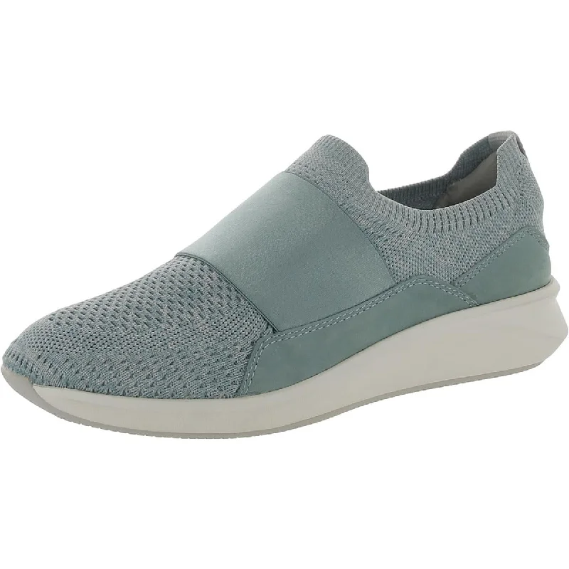 Clarks Womens Un Rio Nubuck Stretch Slip-On Sneakers