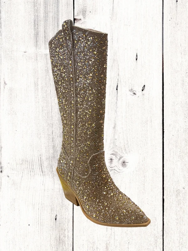 Hey Girl(*10) Glitzy Wide Calf Boot